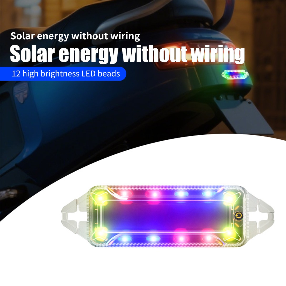 Sos Light Strobe - 1pc draadloze LED op zonne-energie stroboscooplicht