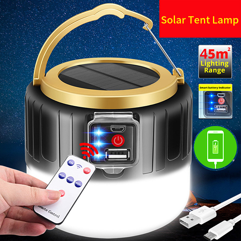 Solar Emergency Charger - 280 Watt Solar LED-campinglamp USB oplaadbare