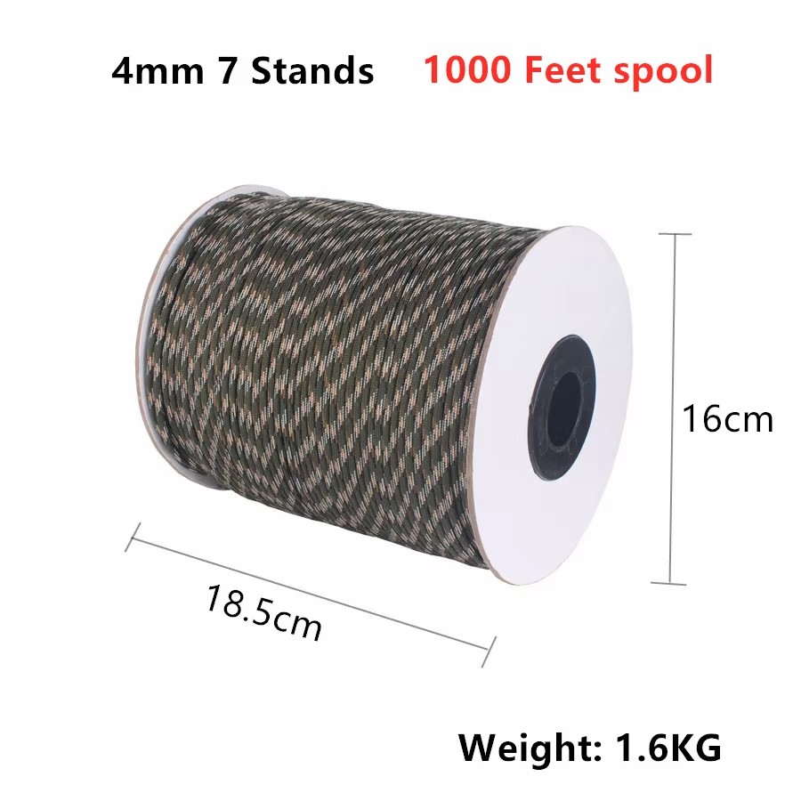 CAMPINGSKY 550 Paracord 4mm 10 - Para Cord 1000Ft recensie en prijs